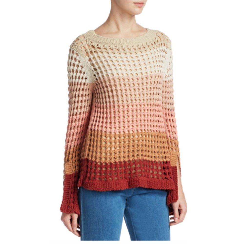 See by Chloe Ombre Crochet Sweater Size XS NWT